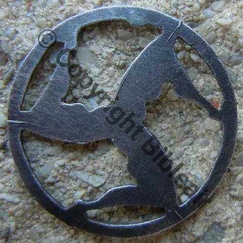 002  1914 A1447NH SAL.2 Argent decoupe  SM sans attache a coudre Dos lisse irreg 1Poincon ARGENT Src.lapetitebrocdechacha 1280EurInv 